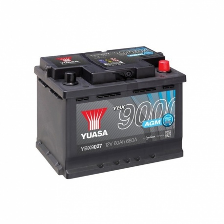 Batterie AGM Yuasa YBX9027 12V 60Ah 680A AGM Start Stop Plus Battery Batterie AGM Yuasa YBX9027 12V 60Ah 680A AGM Start Stop Plus Battery