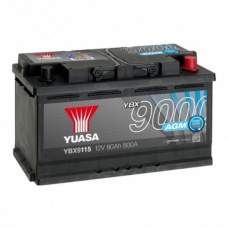 Batterie AGM Yuasa YBX9115 12V 80Ah 800A AGM Start Stop Plus Battery