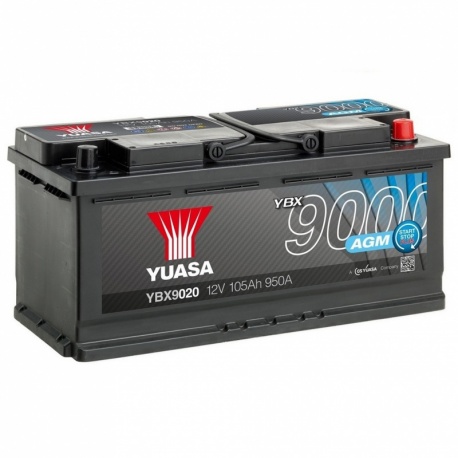 Batterie AGM Yuasa YBX9020 12V 105Ah 950A AGM Start Stop Plus Battery Batterie AGM Yuasa YBX9020 12V 105Ah 950A AGM Start Stop Plus Battery