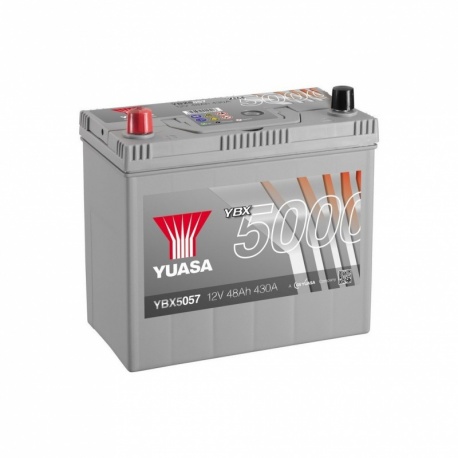 Batterie Yuasa YBX5057 12V 48Ah 430A Silver High Performance Battery Batterie Yuasa YBX5057 12V 48Ah 430A Silver High Performance Battery