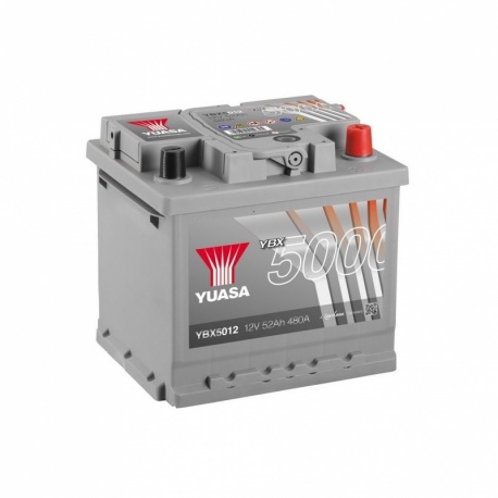 Batterie Yuasa YBX5012 12V 52Ah 480A Silver High Performance Battery Batterie Yuasa YBX5012 12V 52Ah 480A Silver High Performance Battery