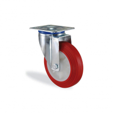 Roulettes polyuréthane rouge